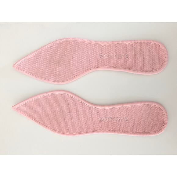 Rothy’s The Point Ballet Flats Black Pink Insole Size 8 Shimmer Clover Washable - Picture 7 of 8